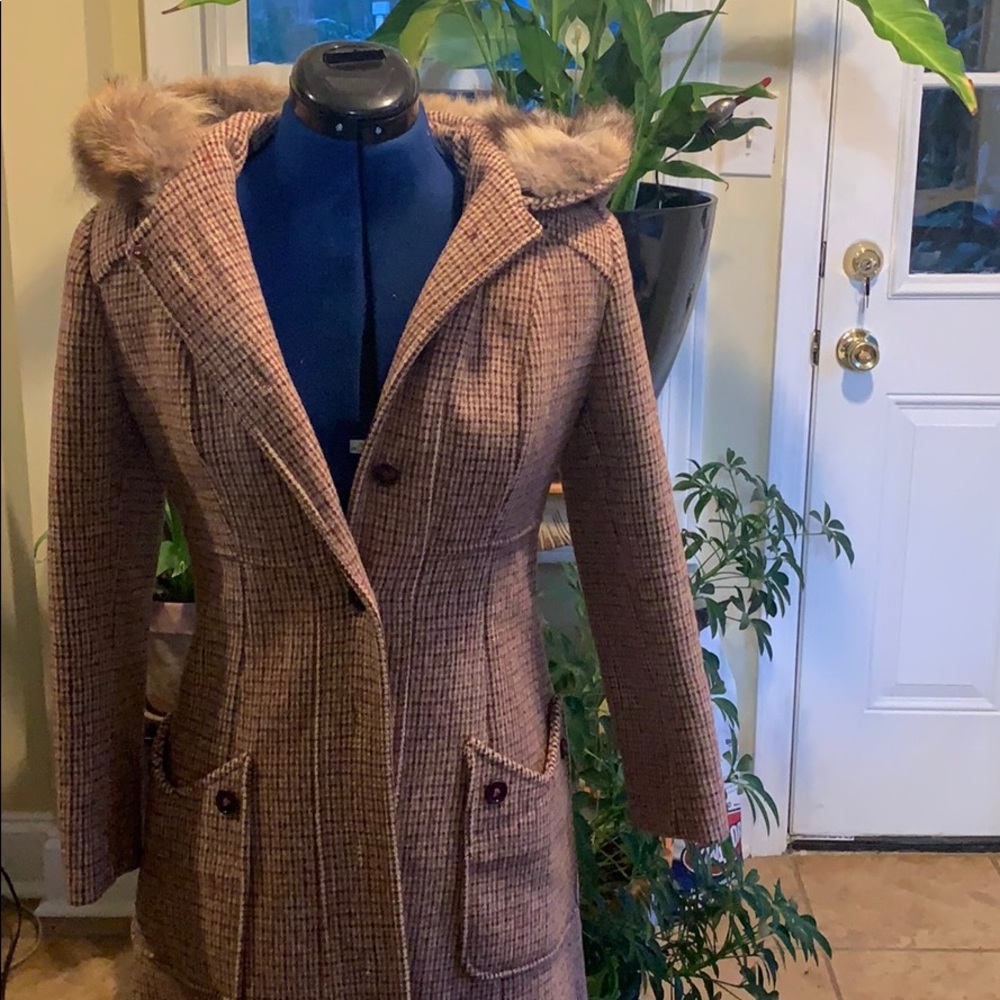 Vintage Wool Coat with Hood